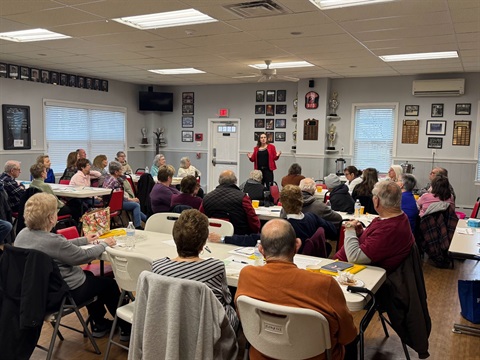 Surrogate Darling Speaking to Netcong Seniors