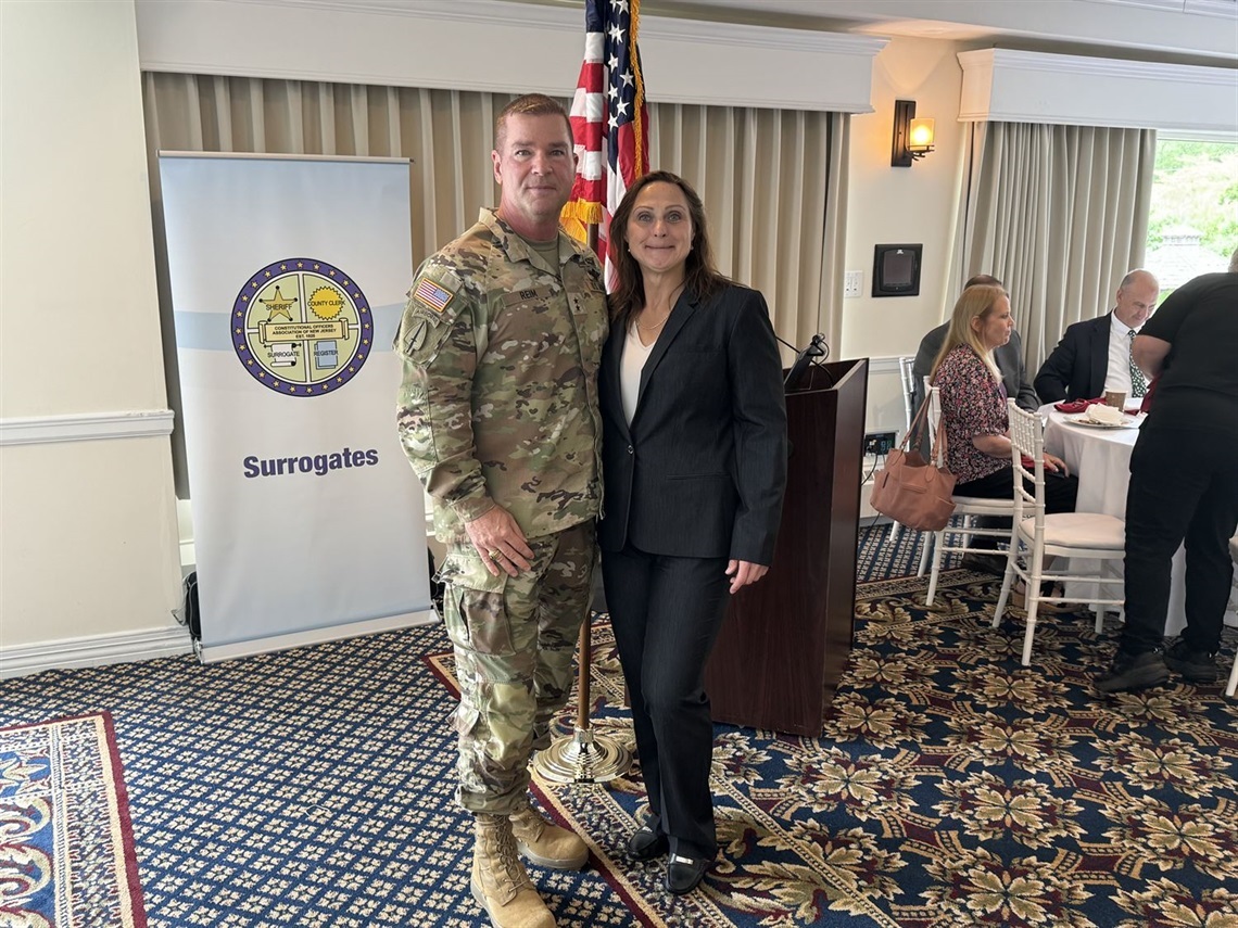 Surrogate Heather Darling With Major General John T. Reim